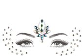 Boozyshop ® Glitter Face Jewels Loes - Festival glitter gezicht - Rhinestones - Plak diamantjes - Zelfklevende plaklaag - Multicolor