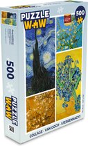 Puzzel Collage - Van Gogh - Sterrennacht - Legpuzzel - Puzzel 500 stukjes