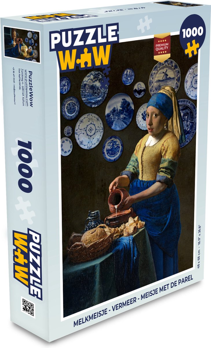 Puzzel Melkmeisje - Vermeer - Meisje met de Parel - Legpuzzel - Puzzel 1000 stukjes volwassenen