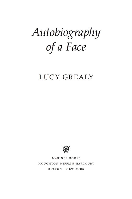 Autobiography of a Face - cover