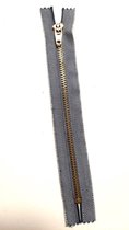 1 stuks Rits niet deelbaar - jeans spijkerstof - 18 cm - metaal sluiting 5 mm - recht trekkertje - medium spijker - col. 998