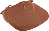 Memory Foam Seat Cushion, Round, Soft Non-Slip Seat Cover with Removable Cushion Cover, 40 cm x 40 cm Chair Cushion for Most Chairs - Brown