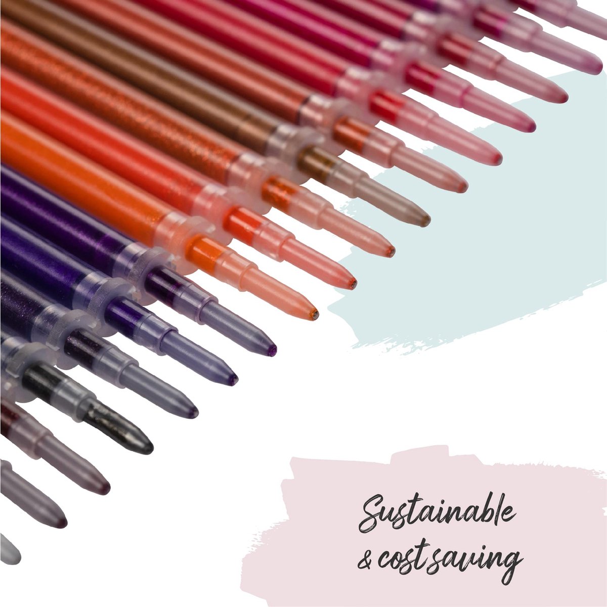 Colorya Recharges de stylos à encre gel – 48 stylos à encre gel