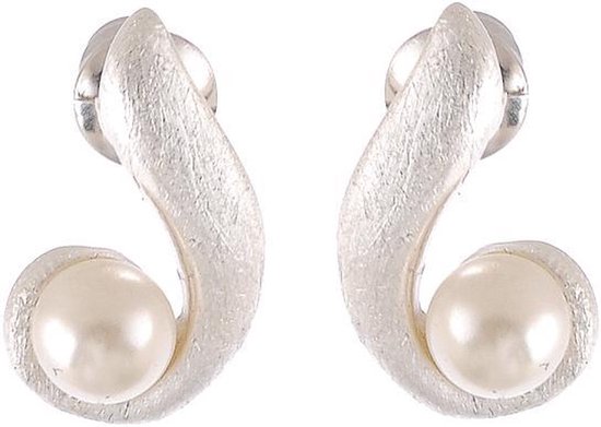 Behave Stud Boucles d'oreilles design classique avec perle d'eau douce