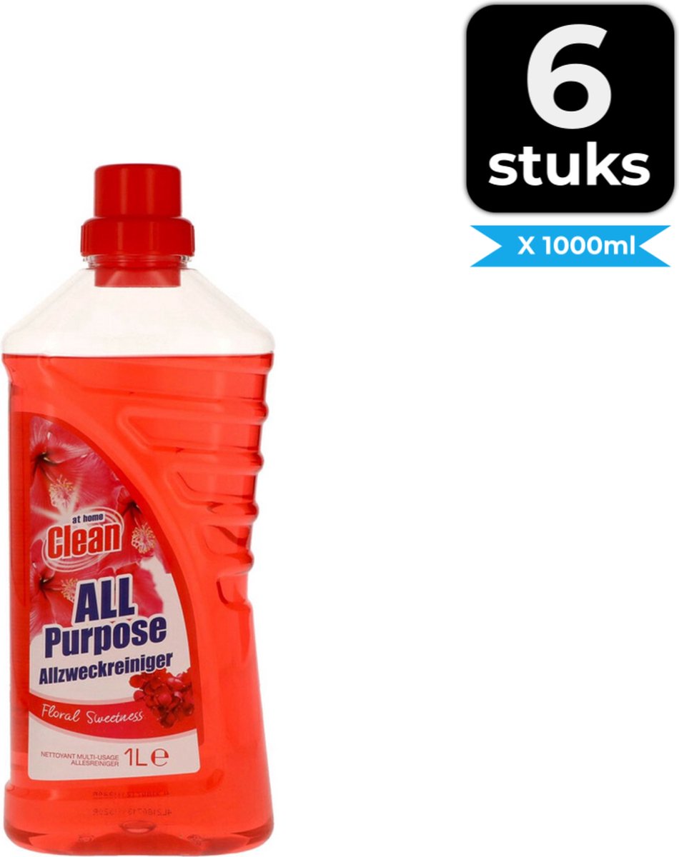 At Home Allesreiniger Floral Sweetness 1 liter - Voordeelverpakking 6 stuks