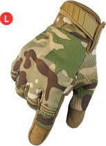 Livano Airsoft Handschoenen - Tactical - Tactical Gloves - Leger - Tactical Handschoenen Hardknuckle - Camouflage - Zwart L