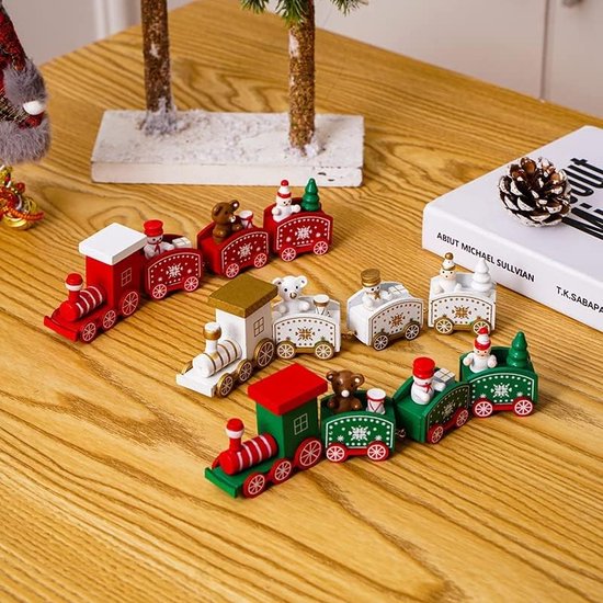 Train en bois, Décoration de Noël, Ambiance de Noël, Décoration de  fenêtre, Noël