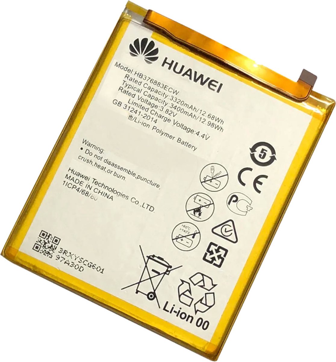 Interne batterij voor Huawei P9 Plus Capaciteit 3400mAh Perfect compatibel