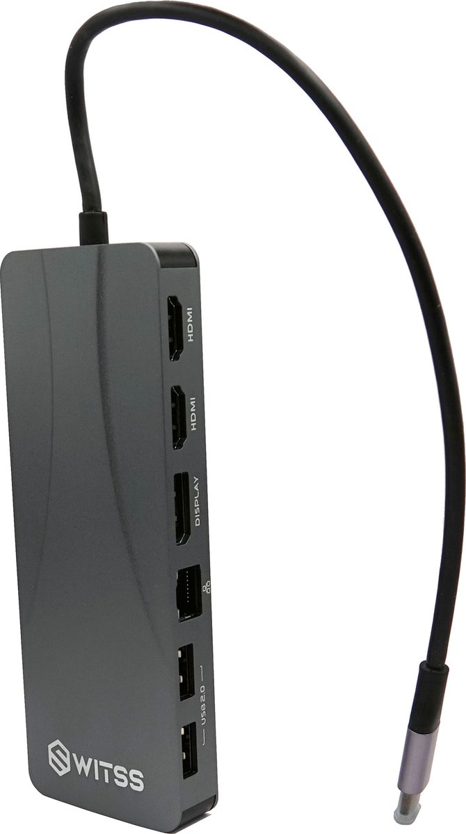 Switss - Dockingstation 14 in 1 - USB-C - Triple Display (2x HDMI, DP)