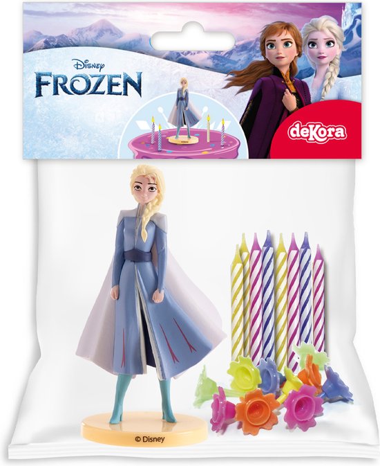 Taarttopper Disney Frozen met 10 kaarsjes