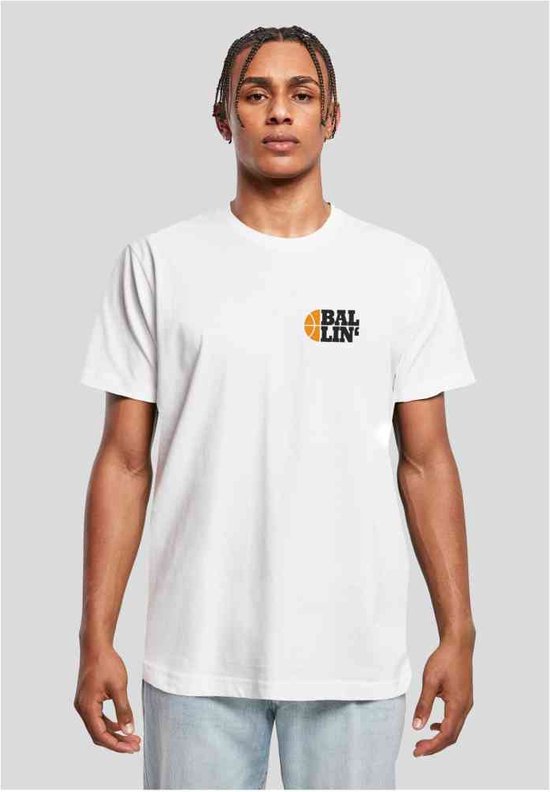 Mister Tee - Ballin 4.0 Heren T-shirt - L - Wit