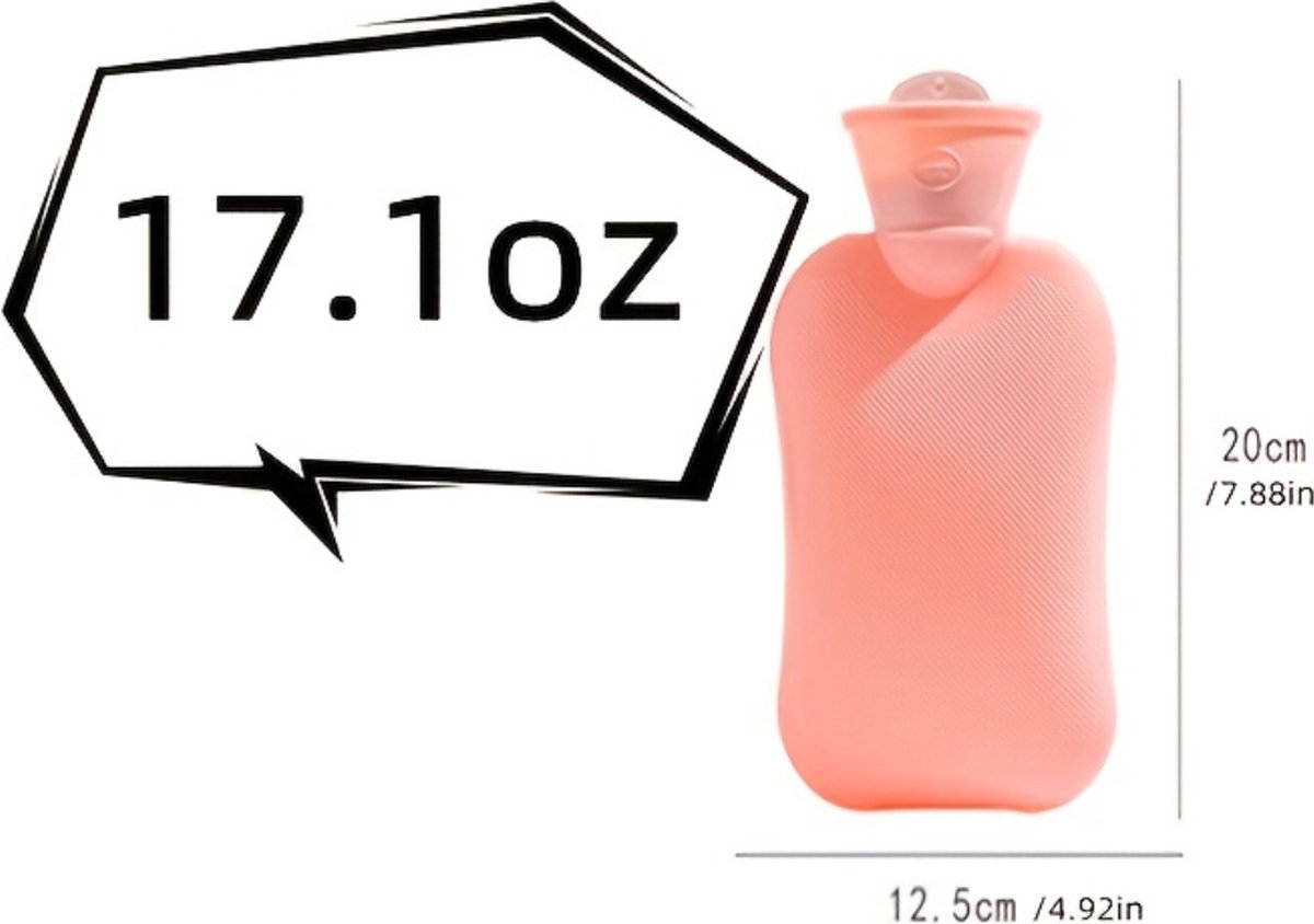 Livano Knuffel Kruik - Warmwaterkruik - Warmtekruik - Warmwaterzak - Bag - Warmtekussen - Roze - 500ML – foto 5