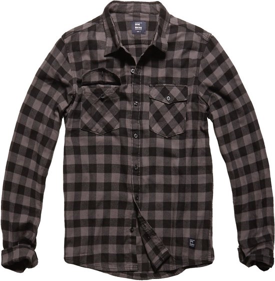 Vintage Industries Karo-Hemd Harley Shirt Grey Check-M