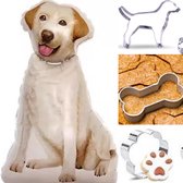 7-delige honden party set Labrador Retriever met ballon en koekjes vormen - hond - honden bot - koekjesvorm - bakken - verjaardag - huisdier