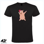 Klere-Zooi - Dabbing Christmas Pig - Unisex T-Shirt - L