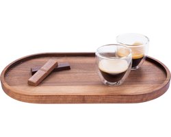 Bowls and Dishes Pure Walnut Wood | Duurzaam | Serveertray ovaal L 32 x 17 cm | walnoot hout | cadeautip!
