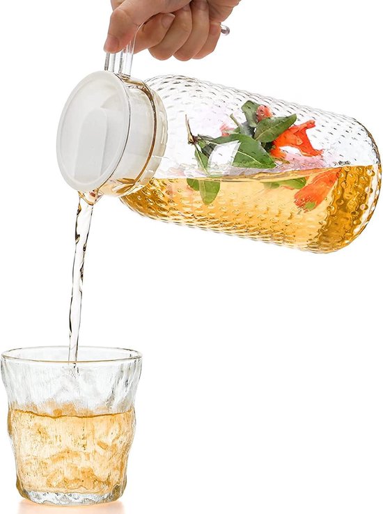Botile Kan 2 Pack 1 Liter Acrylkan met deksel, BPA-vrij, doorzichtige waterkan ...