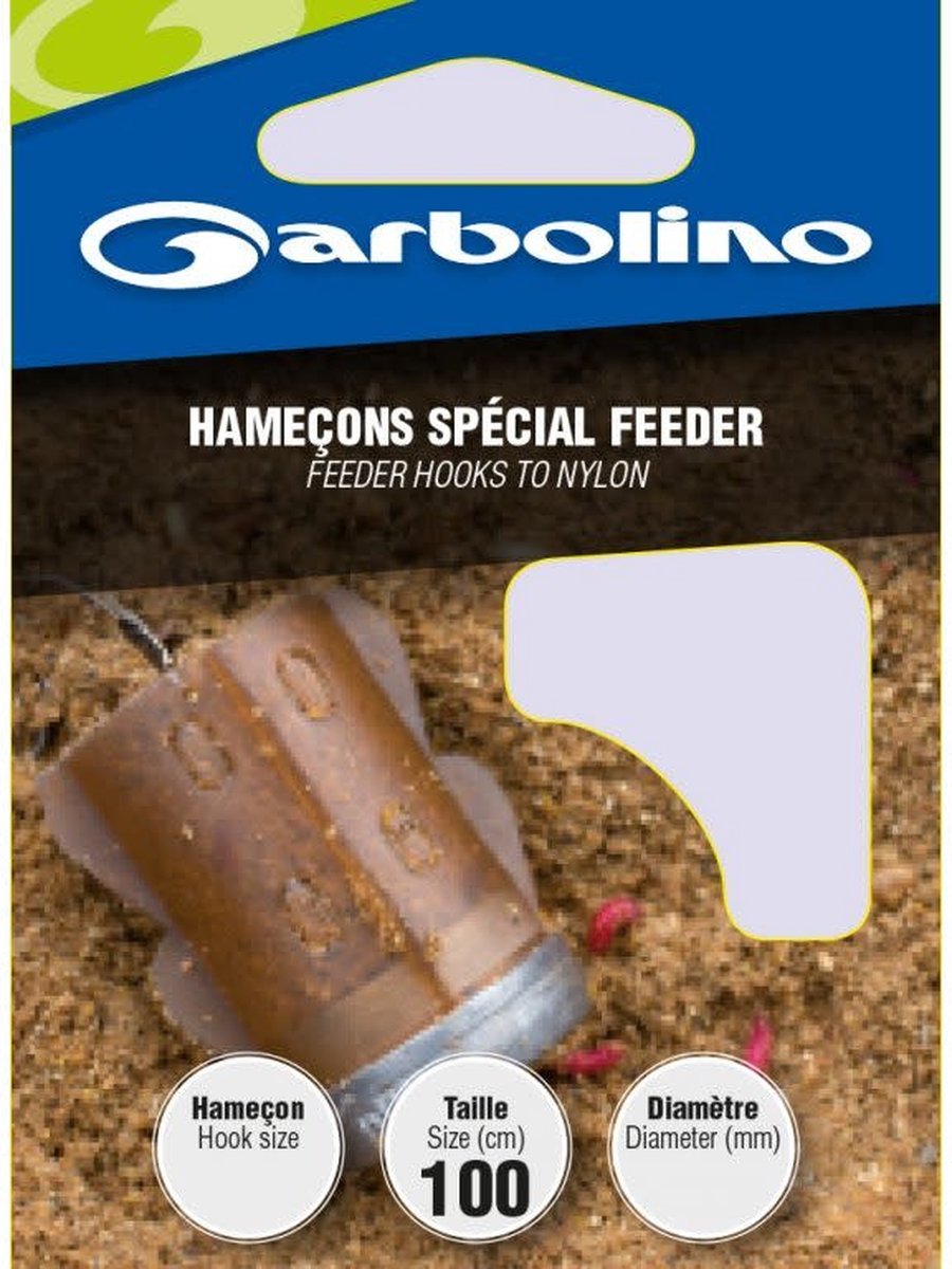 Garbolino Onderlijnen Speciaal Feeder 100cm (10 pcs) - Maat : Haak 10 - 0.16mm