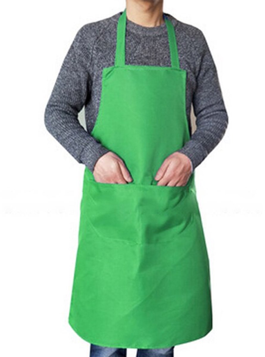 Gadgetpoint - Schort - Kookschort - Koken & Knutselen - Verfschort - Verven - One Size (Maximale omtrek 100cm) - Groen