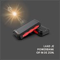 JIR Tech® - Solar Powerbank 30 000 mAh - Ingebouwde kabels - Solar Charger - Powerbank Zonneenergie - Draadloos opladen - Wireless charger - Snellaadfunctie - Snel Laden - Rood - Usb C - Noodpakket - Zaklamp - Meerdere Apparaten