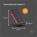 JIR Tech® - Solar Powerbank 30 000 mAh - Ingebouwde kabels - Solar Charger - Powerbank Zonneenergie - Draadloos opladen - Wireless charger - Snellaadfunctie - Snel Laden - Rood - Usb C - Noodpakket - Zaklamp - Meerdere Apparaten