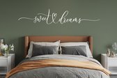 Muursticker - Sweet dreams - 180 x 25 cm - 1 stuks - Wit - Muurstickers - Muurstickers slaapkamer - Stickers - Sticker - Stickers volwassenen