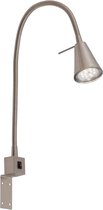 Lampe de Lecture Tête de Lit - Lampes de Chevet Chambre Adultes + Kit de montage - Lampes de lecture pour Lit 3000K Acier Inox Brossé - 1 Pièce