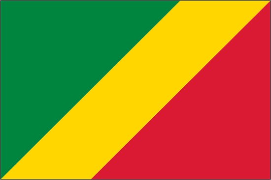 VlagDirect - Congolese vlag - Congo-Brazzaville vlag - Republiek Congo vlag - 90 x 150cm.