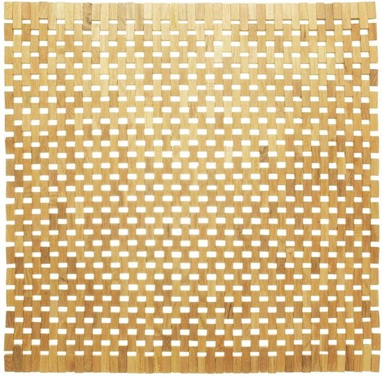 Sealskin Woodblock Badmat 60x60 cm - Antislip - Teak - Bruin