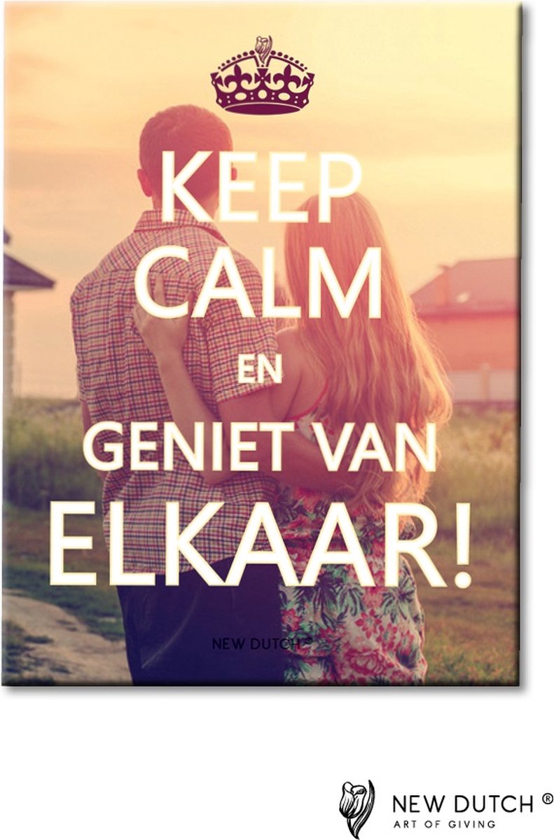 Tegel Keep Calm en geniet van elkaar! (new dutch)