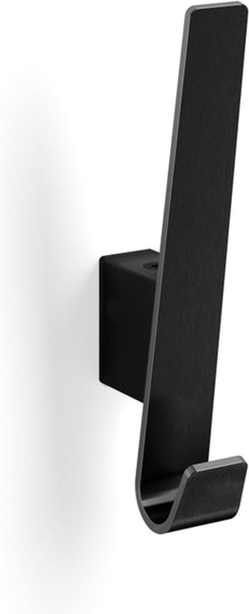 Zack kledinghaak Akes zwart rvs - hangend - boren - 50648