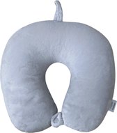 Livano Travel Pillow - Neck Pillow - Reiskussen - Nekkussen - Vliegtuig - Auto - Kampeer Kussen - Lichtgrijs