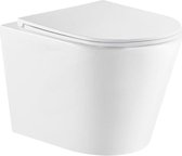 QeramiQ Dely Hangtoilet - Toiletpot - diepspoel - met softclose zitting - Glans wit