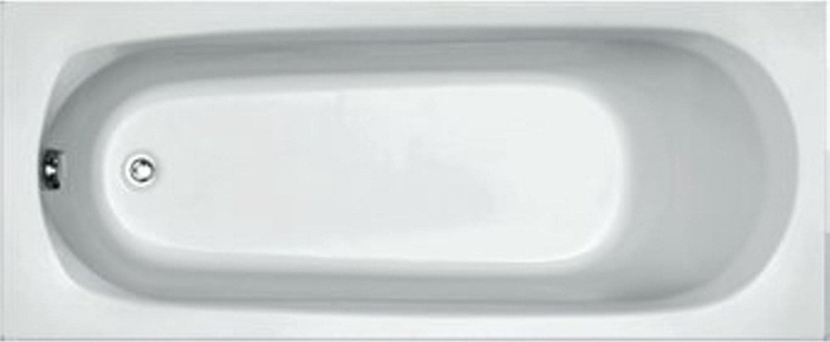 Plieger Basic solobad 170x70cm 37cm diep acryl met poten wit