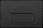 FugaFlow Bedieningsplaat - voor Geberit UP320 inbouwreservoir - dualflush - rechthoekige knoppen - kunststof zwart mat
