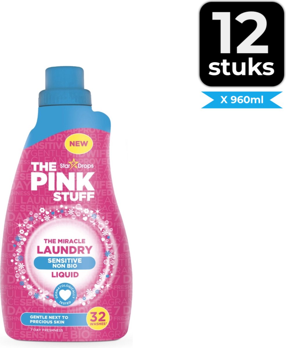 The Pink Stuff The Miracle Wasgel Sensitive 960 ml - Voordeelverpakking 12 stuks