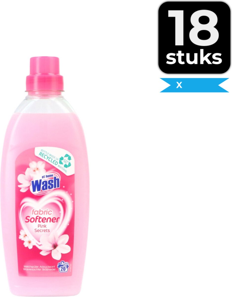 At Home Wasverzachter Pink Secrets 750 ml - Voordeelverpakking 18 stuks