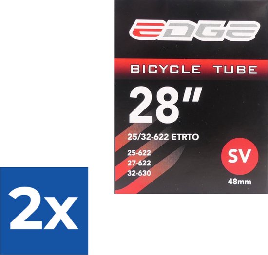Binnenband Edge 28 Inch - 700x25/32C SV-48mm - Voordeelverpakking 2 stuks
