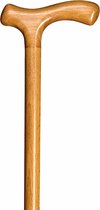Gastrock Houten wandelstok - Lichtbruin - Beukenhout - Lengte 94 cm - Fritz handvat - Gewicht 270 gram - Diameter wandelstok 18 mm - Handgemaakt - Wandelstokken - Voor heren en dames - Wandelstok hout - Inclusief wandelstokdop