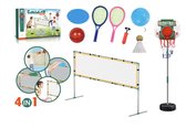 4-in-1 Set - Basketbal - Badminton - Frisbee - Tennis - Volleybal