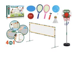 4-in-1 Set - Basketbal - Badminton - Frisbee - Tennis - Volleybal