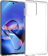 Coque Motorola Moto G54 - MobyDefend Transparent TPU Gel Case - Entièrement Transparente - Étui de Protection pour Motorola Moto G54