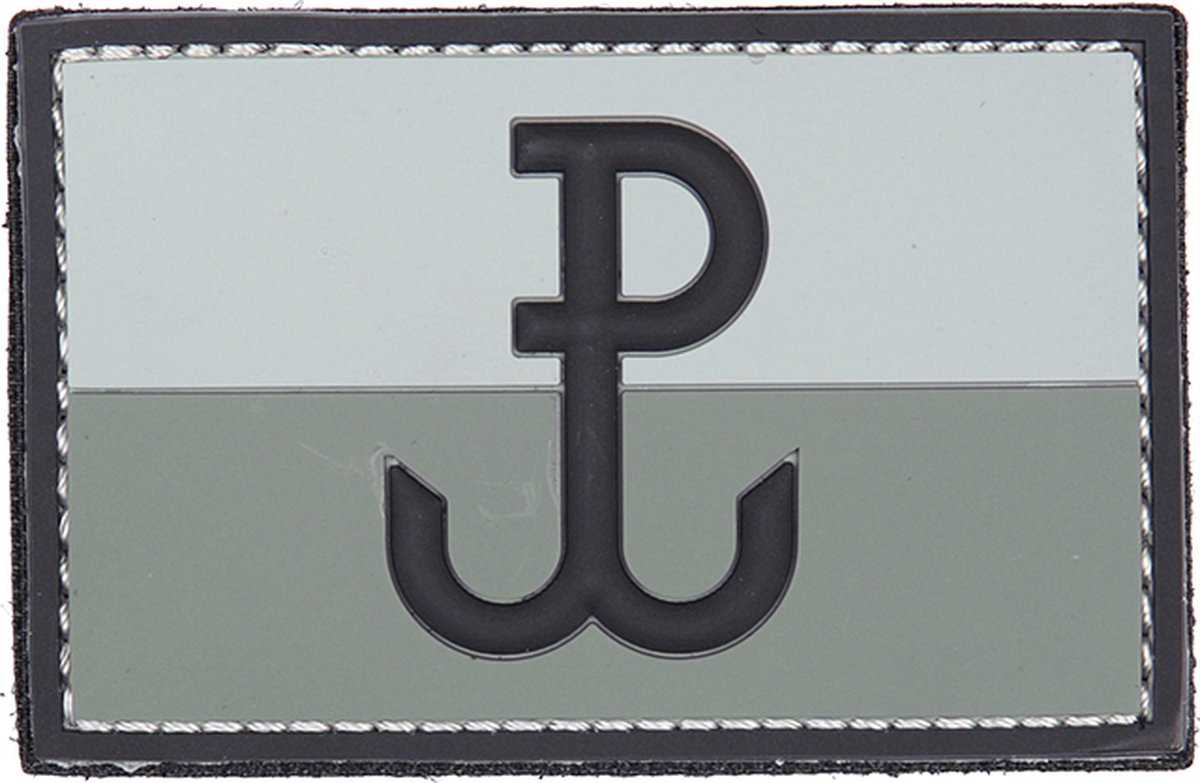 Embleem, 3D PVC Polish special forces grijs