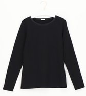 Oroblu Dames Perfect Line Cotton T-Shirt Long Sleeve Black S