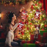 Kerst Kousen Set,4pcs Kerstsokken,Xmas Stockings,Kerstkousen voor Kerstboom Huis Tuin Show Raamdecoratie