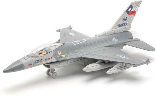 Foto: Livano vliegtuig speelgoed straaljager vliegtuig straaljager model model vliegtuig metaal f16 grijs