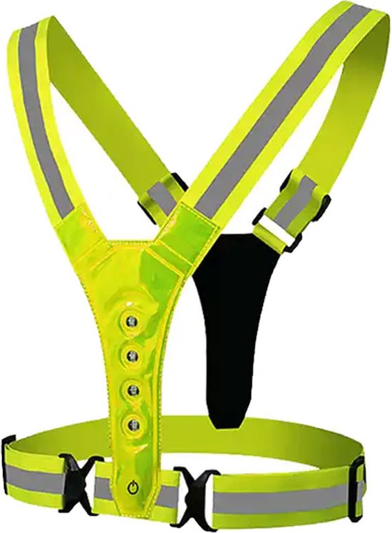 Hardloop verlichting Hardloopvest verstelbaar Hesje hardlopen met LED Wandelen... bol