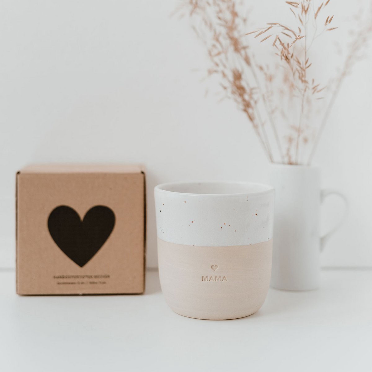 Mok - Mama - Zonde oor - Tas - Aardewerk - Handgemaakt - Servies - Decoratie - Geschenk - Cadeau - Koffie - Thee - Origineel Cadeau - Uniek - Vrienden - Koffietas - Moederdag