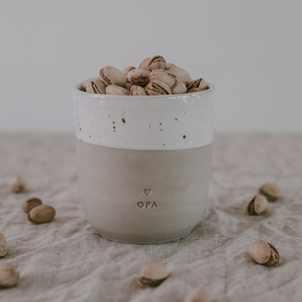 Mok Opa - Opa - Tas - Aardewerk - Handgemaakt - Servies - Decoratie - Grootouders - Geschenk - Cadeau - Koffie - Thee - Origineel Cadeau - Uniek - Vrienden - Koffietas