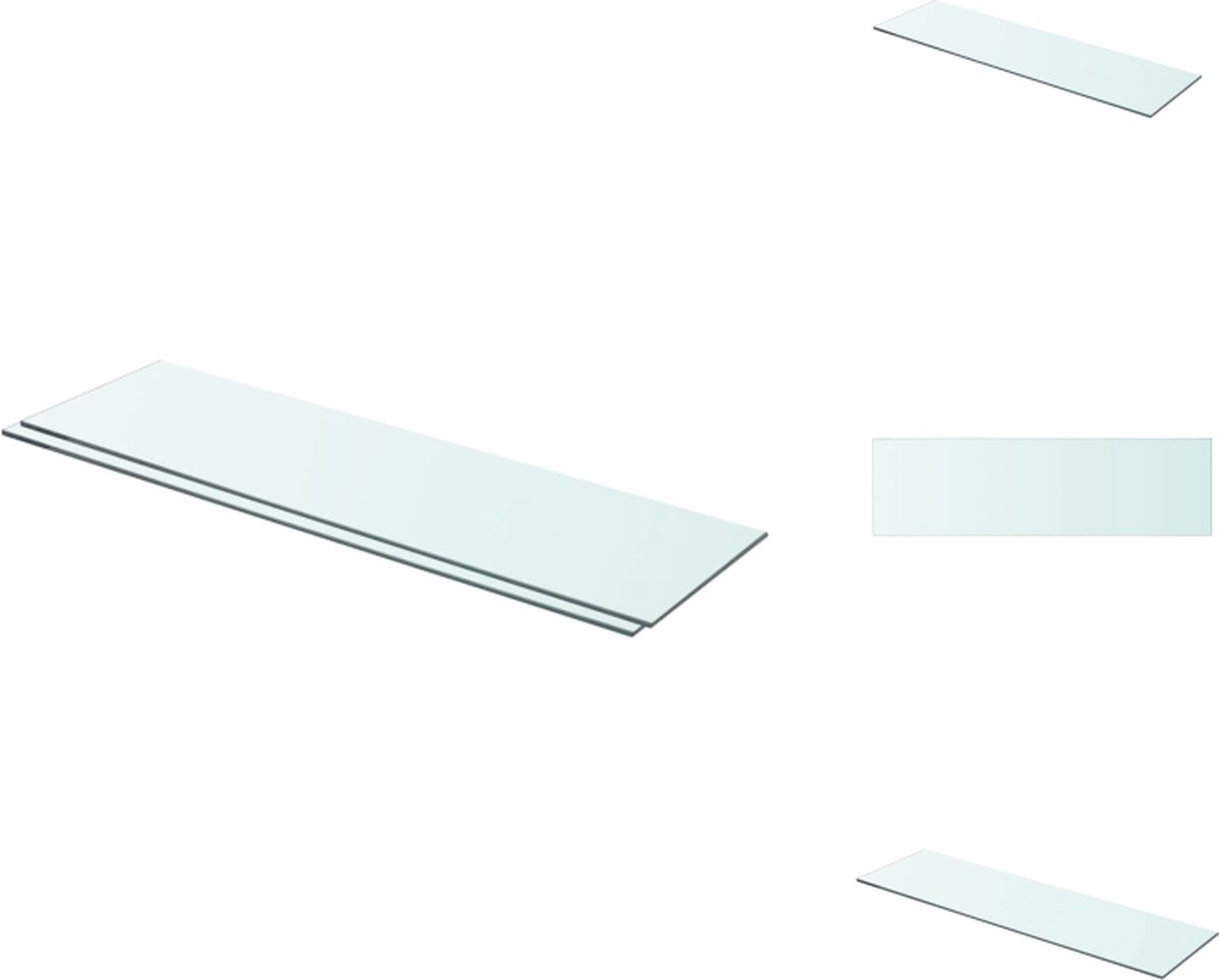 VidaXL Glazen Schap 70 x 20 cm 8 mm 15 kg draagvermogen Wandsteun